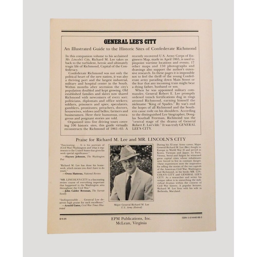 General Lees City An Illustrated Guide Historic Sites by Richard Lee Softcover - Picture 2 of 8